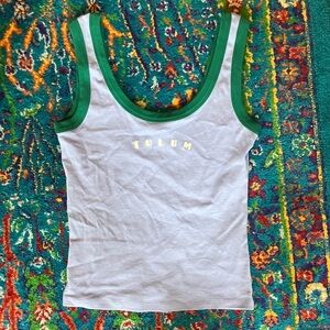 Gray and Green Tulum Tank Top